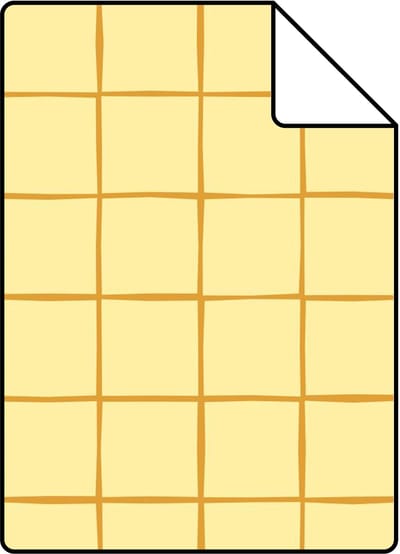 Proefstaal ESTAhome behang geblokt motief geel - 26.5 x 21 cm - 131595-S