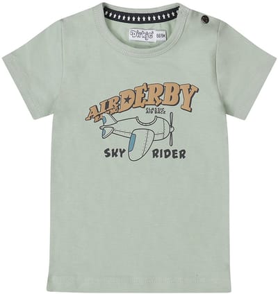 Dirkje - Jongens shirt - Faded Green - Maat 56