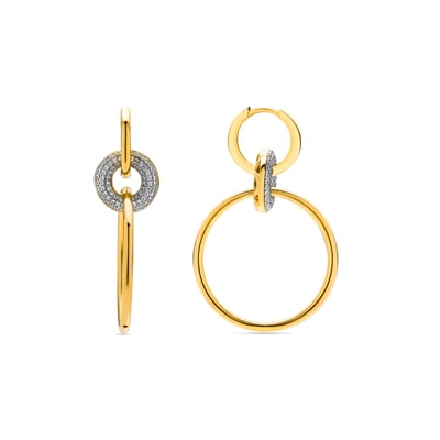 Luxenter Oorbellen van 925 sterling zilver en schitterende zirkonia met rhodiumafwerking - Wanty