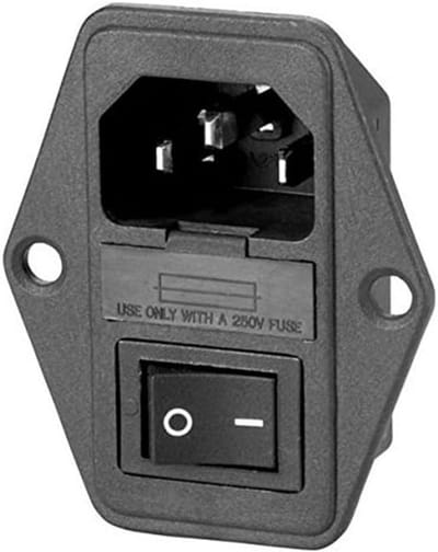 Schakelaar Stopcontact Zekeringhouder - Pelletkachel Onderdeel - Kachel Reparatie - Specifieke Compatibiliteit - 100 gram - Zwart