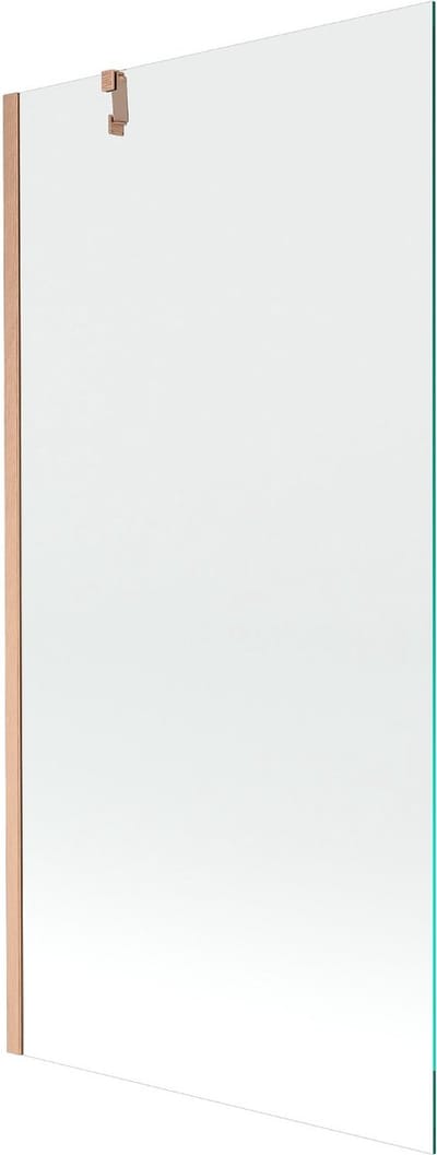 Mexen Next badwand 1-delig 90 x 150 , transparant, geborsteld koper - 895-090-000-00-00-65