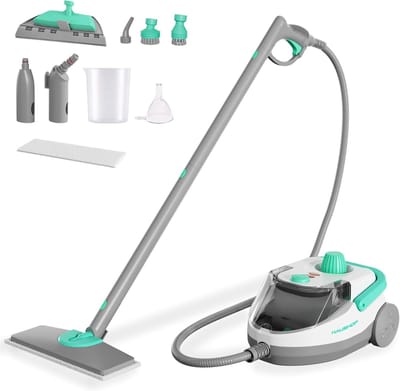 Stoomreiniger - Hoge druk reiniger - Grondig reinigen - 17 accessoires - 1.5 liter tank - Groen