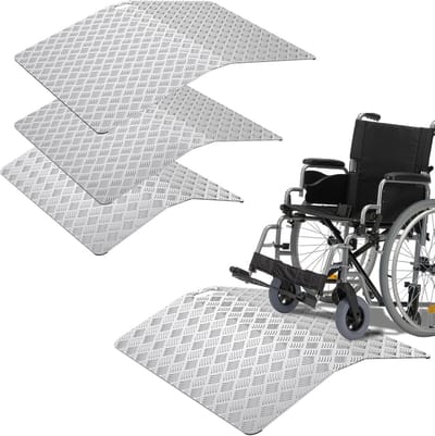 Drempelhelling Aluminium - Rolstoel Oprit voor Drempels en Trappen - Antislip en Draagbaar tot 270 kg