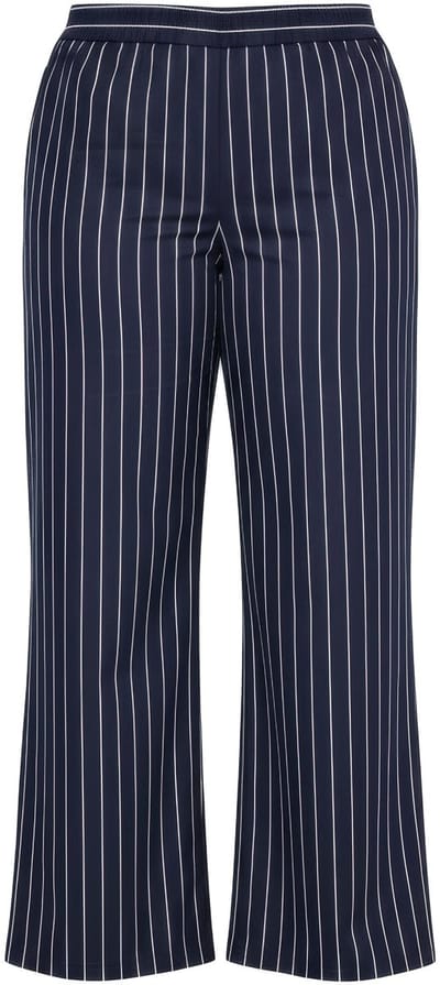 Angel of Style - Dames - Broek wijde pijp hoge taille pinstripes - Donkerblauw - Maat 42