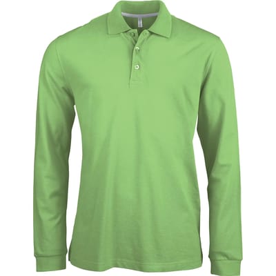 Kariban Polo lange mouwen K243 - Lime - L