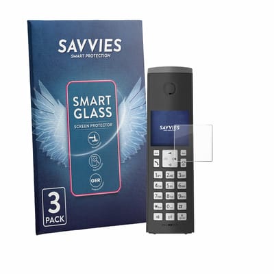 3 Stuks Savvies Screenprotector - geschikt voor Panasonic KX-TGK220 - beschermfolie glas transparant