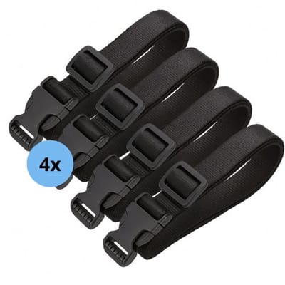 Nylon verstelbare straps 4 stuks - 100 x 2,5 cm - Nylon banden voor zandzakken & ballastzakken - Heavy Duty nylon, scheurvast & weerbestendig