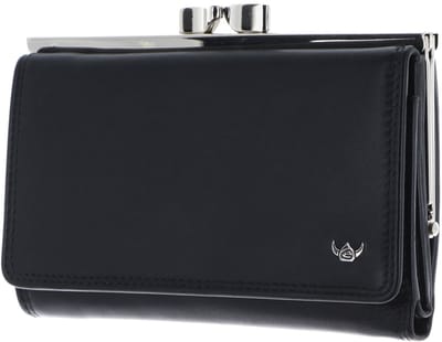 Golden Head Leren portemonnee Polo RFID Protect Bügelbörse 2157 Schwarz zwart