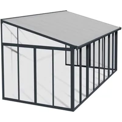Palram - Canopia Serre, Veranda En Solarium Sanremo - Helder - Donkergrijs - 556x294cm