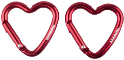 Munkees Karabijnhaak Hart 3,8 Cm Rood 2 Stuks