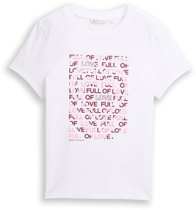 Katoenen T-shirt met print voor dames Tom Tailor Denim
