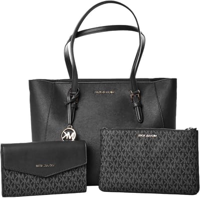 Dames Tote Bag - Crossbody Tas Set - Veelzijdig Gebruik - Drie Delige Set - Verstelbare Band - Zwart