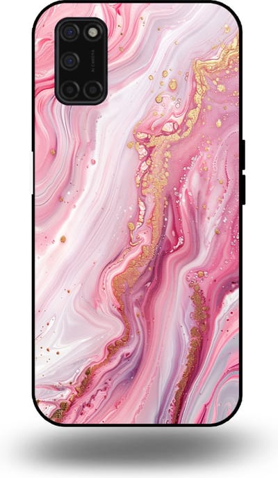 Smartphonica Telefoonhoesje geschikt voor OPPO A52 / A72 4G / A92 met marmer opdruk - TPU backcover case marble design - Roze geschikt voor Oppo A52;Oppo A72;Oppo A92