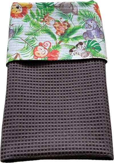 baby deken kinderwagen deken wieg deken antraciet baby jungle 60 x 90 cm