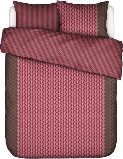 ESSENZA Tesse Dekbedovertrek cherry red - Lits-Jumeaux - 240x200/220 cm