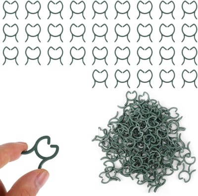 Famanu – Tuinklemmen - groene kunststof plantenclips - herbruikbare plantenclips - tuinclips voor planten clips