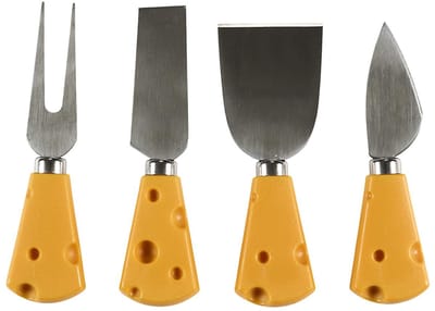 Cook Concept Kaasmessen set - 4-delig - kaasvorm handvat - kaas snijden