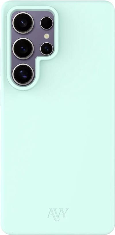 AVY Hoesje geschikt voor Samsung Galaxy S25 Ultra | Compatibel met MagSafe | Back Cover | Liquid Silicone | Comfortabel in de Hand | Matcha
