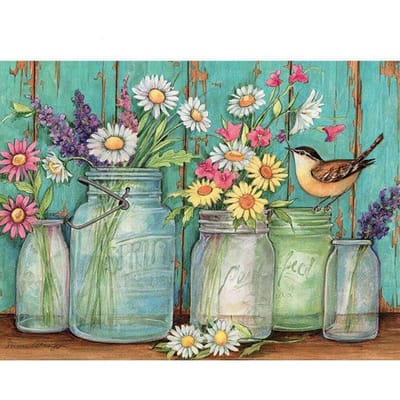 Diamond Mozaïek Bloem DIY Diamond Schilderen Kruissteek Vogel Home Decor Foto van Strass 20X30CM beige