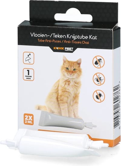Knock Pest Control verzorgingspipet Katten 2 x 2 ml - Dierenverzorging - Regen- en Waterbestendig - Tot 1 maand Werkzaam
