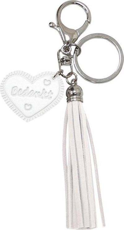 Verhaak Sleutelhanger Leather Nature Unisex Leer Wit