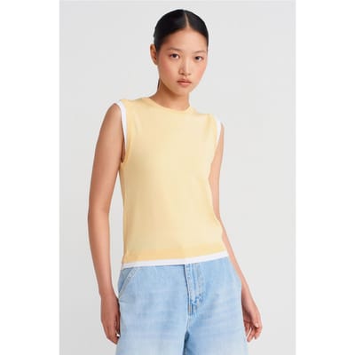 Mouwloze Ribgebreide Top