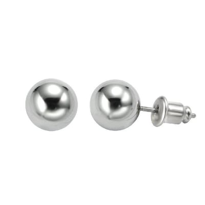 Behave - Oorbellen dames bolvormig - zilverkleur - minimalistisch