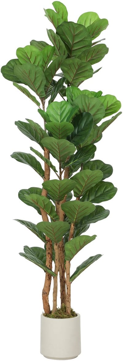 4goodz kunstplant Vijg met 71 bladeren - houten stam 150 cm - Groen