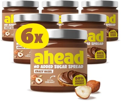 ahead Crazy Spreads – Suikerarme Notenpasta – Glutenvrij, Vegetarisch, Zonder Palmolie en Toegevoegde Suiker – Chocopasta & Pistache Pasta