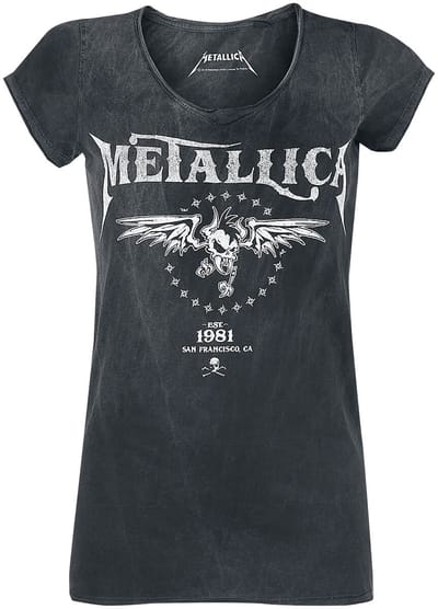 Metallica T-shirt - Biker - S tot 4XL - voor Vrouwen - zwart-grijs