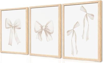 Wanddecoratie Set Strikken - Schilderij Set - Woonkamer Decoratie - Minimalistische Stijl - 3 x 12x16 inch - Beige