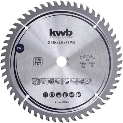 kwb 586568 Cirkelzaagblad 190 x 16 mm 1 stuk(s)