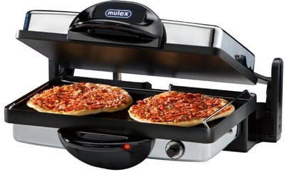 Mulex | MX355 Premium contactgrill - 3 in 1 multigrill - Lahmacun - Bazlama - Vlees & groente - Makkelijk schoon te maken - 2000W - 2200W