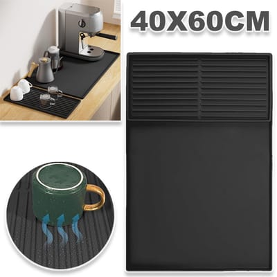 Hittebestendige Siliconen Werkmat 40x60cm - Antislip Extra Groot - Glad Opvouwbaar Gemakkelijk Schoon Te Maken - Ideaal Voor Koffiebar Keukenblad En Kantoor
