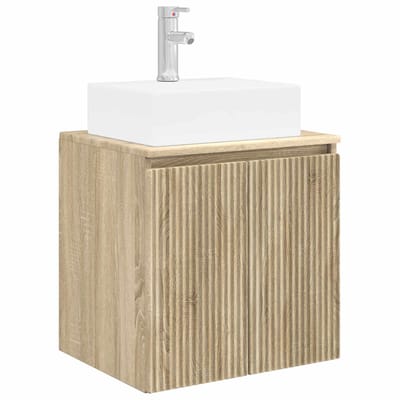 vidaXL - Wandgemonteerde - wastafel - van - een - meubel - Sonoma - Eiken