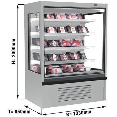 GGM Gastro Wandkühlregal - 1330mm - 470 Liter - mit 4 Ablagen Grijs