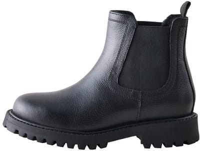 Next - Jongens - Leren Chelsea-laarzen met warme voering - Zwart