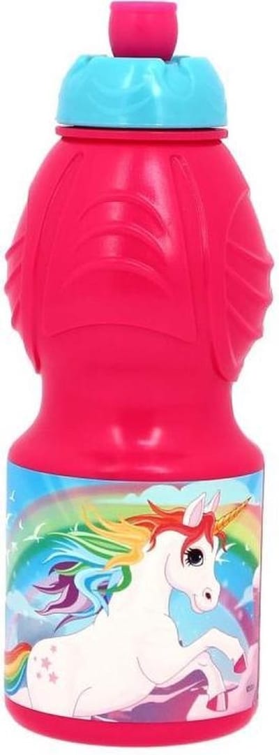 Unicorn drinkfles - waterfles - roos - 400 ml