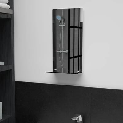 vidaXL - Wandspiegel - met - schap - 20x40 - cm - gehard - glas