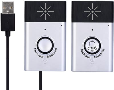 Ynkkvre -Twee-Richtings Intercom - Draadloos - Geen Boren Vereist/Thuisbeveiliging En Toegangscontrole - 1 Stuk - Thuisgebruik/Zilver