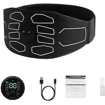 Ceinture de Massage Abdominal 120 cm pour Tonification Musculaire et Entraînement Fitness black
