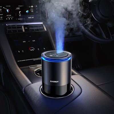 Auto Luchtverfrisser - Geur Diffuser - Auto Interieur - Ultrasone Mist - 45 ml - Zwart