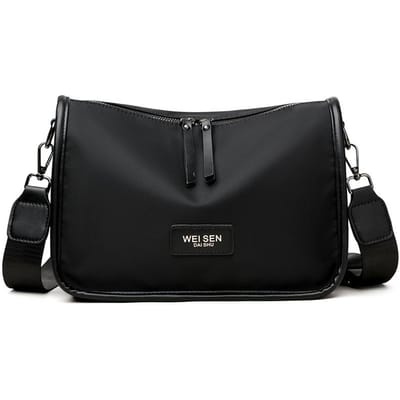 Nouveau Sac Bandoulière Tendance Design de Niche pour Femmes Réduisant l'Âge Haut de Gamme Sac pour Femmes Sac à Épaule Tendance Simple avec Large Bandoulière black