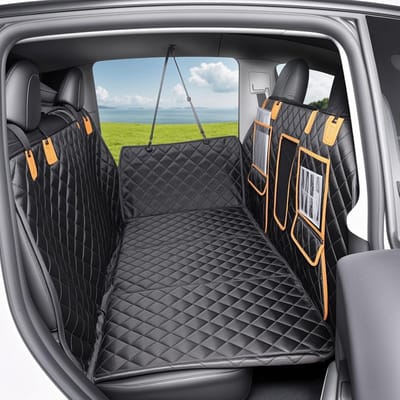 Hondendeken Auto - Hondenmat Achterbank - Veilig Reizen - Waterafstotend Oxford Stof - 68x47 cm - Zwart