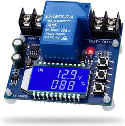 Accubewaker met Laagspanningsbeveiliging en LCD Scherm tot 60V