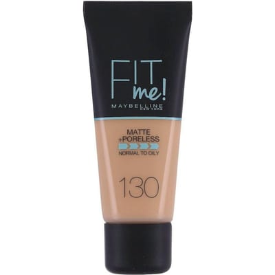 Maybelline New York - Fit Me Matte + Poreless Foundation - 130 Buff Beige - Medium Dekkende Foundation met Matte Finish voor de Normale tot Vette Huid - 30 ml