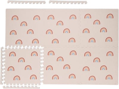 puzzelmat baby - 6 speeltegels - 60x60 cm - smalle rand - foam - kruipmat