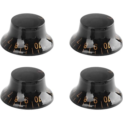 4 Stuks Elektrische Gitaar Volume Knop Stabiele Rotatie Plastic Gitaar Bedieningsknop voor DIY black