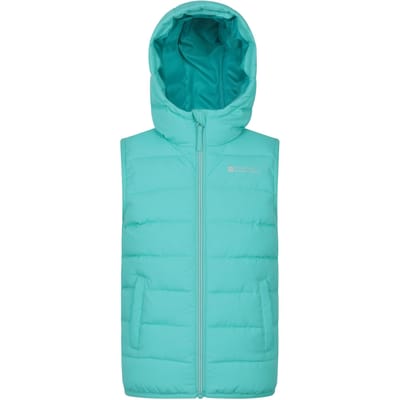 Mountain Warehouse Kinder Rocko Waterdichte Hooded Mouwloze Bodywarmer (Blauw)