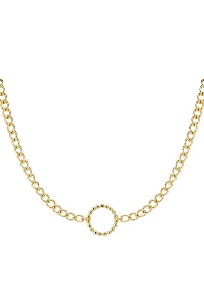 Link chain met circle- Ketting zonder hanger-Chain- Goud- Stainless Steel- Cadeau voor haar- Cadeau tip